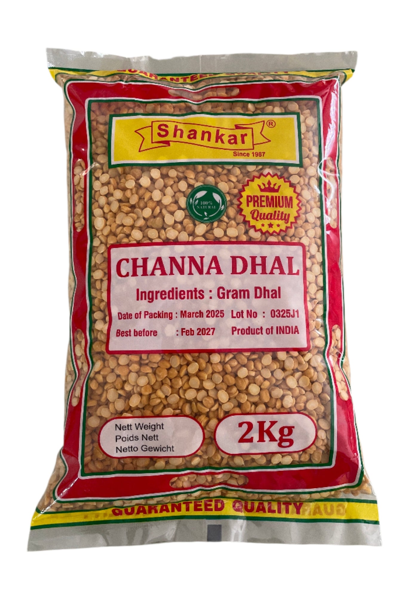 Shankar Lentils Chana Dall 2Kg