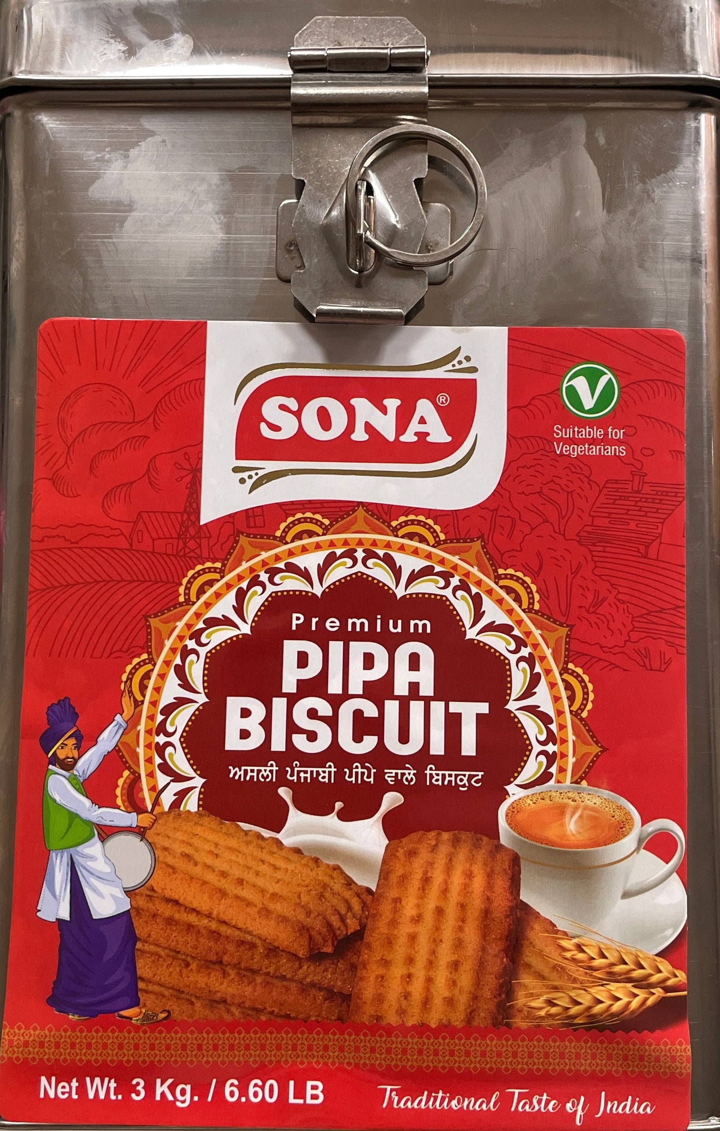 Sona Biscuits Pipa Punjabi Traditional 3Kg
