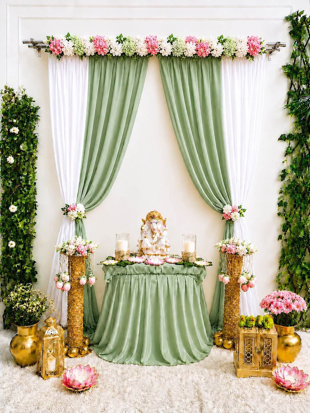 Pushp Mahal Ganpati Backdrop