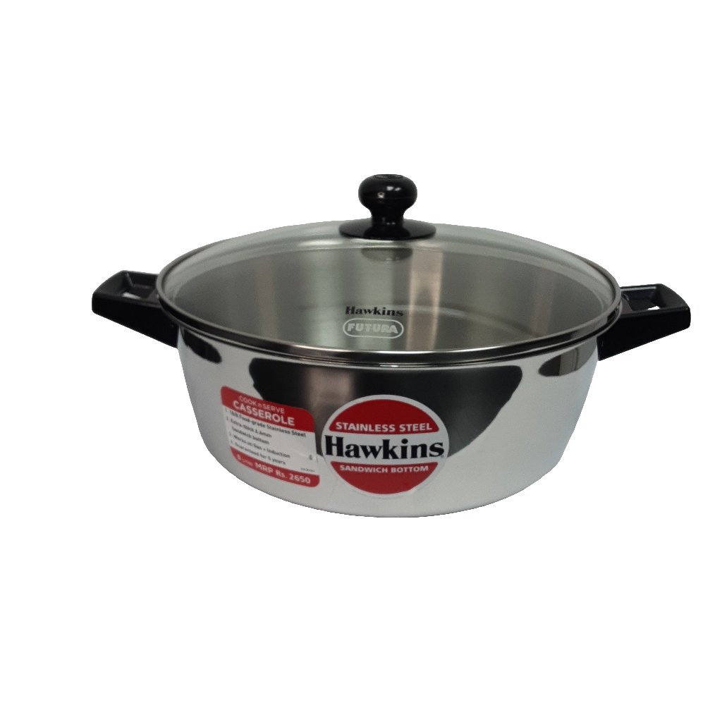 Hawkins Stainless Steel Casserole 5Litre - Image 3