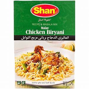 Shan Masala Chicken Biryani Malay 60g Mix & Match Any 2 For £2.60