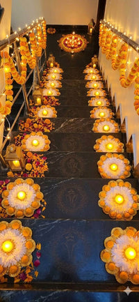 Decorative Floral Rangoli Mat Set