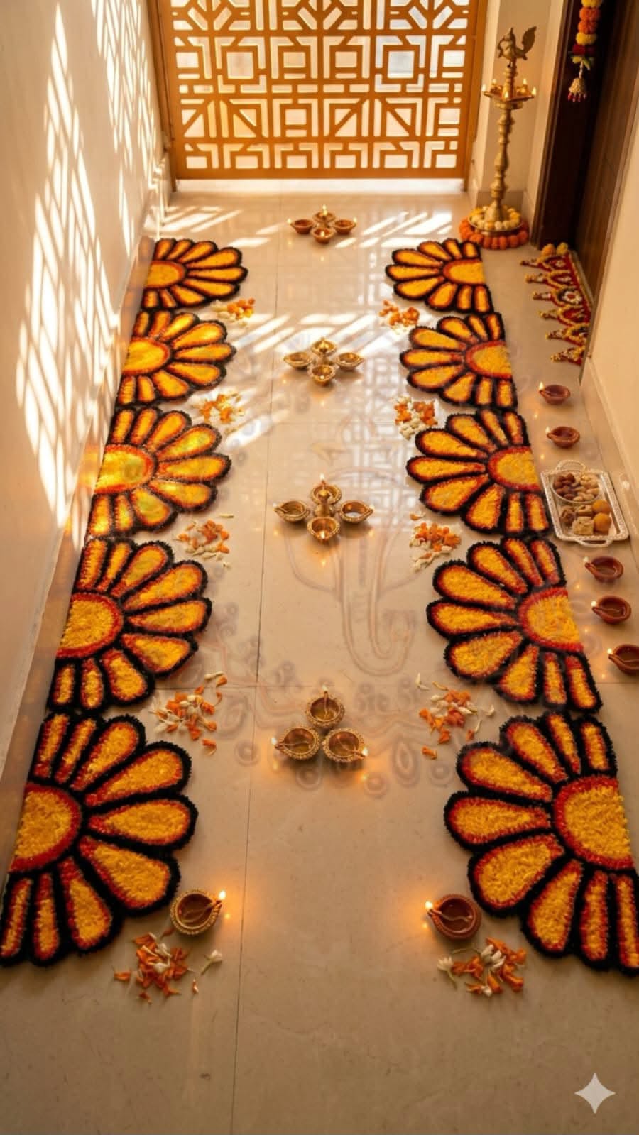 Floral Rangoli Mat